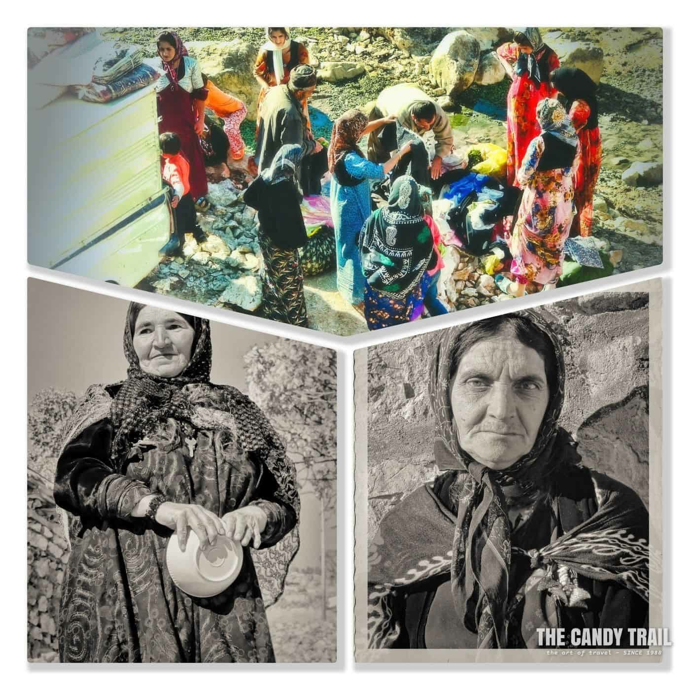 Kurdish Women buying clothes in Palangan village in Iran