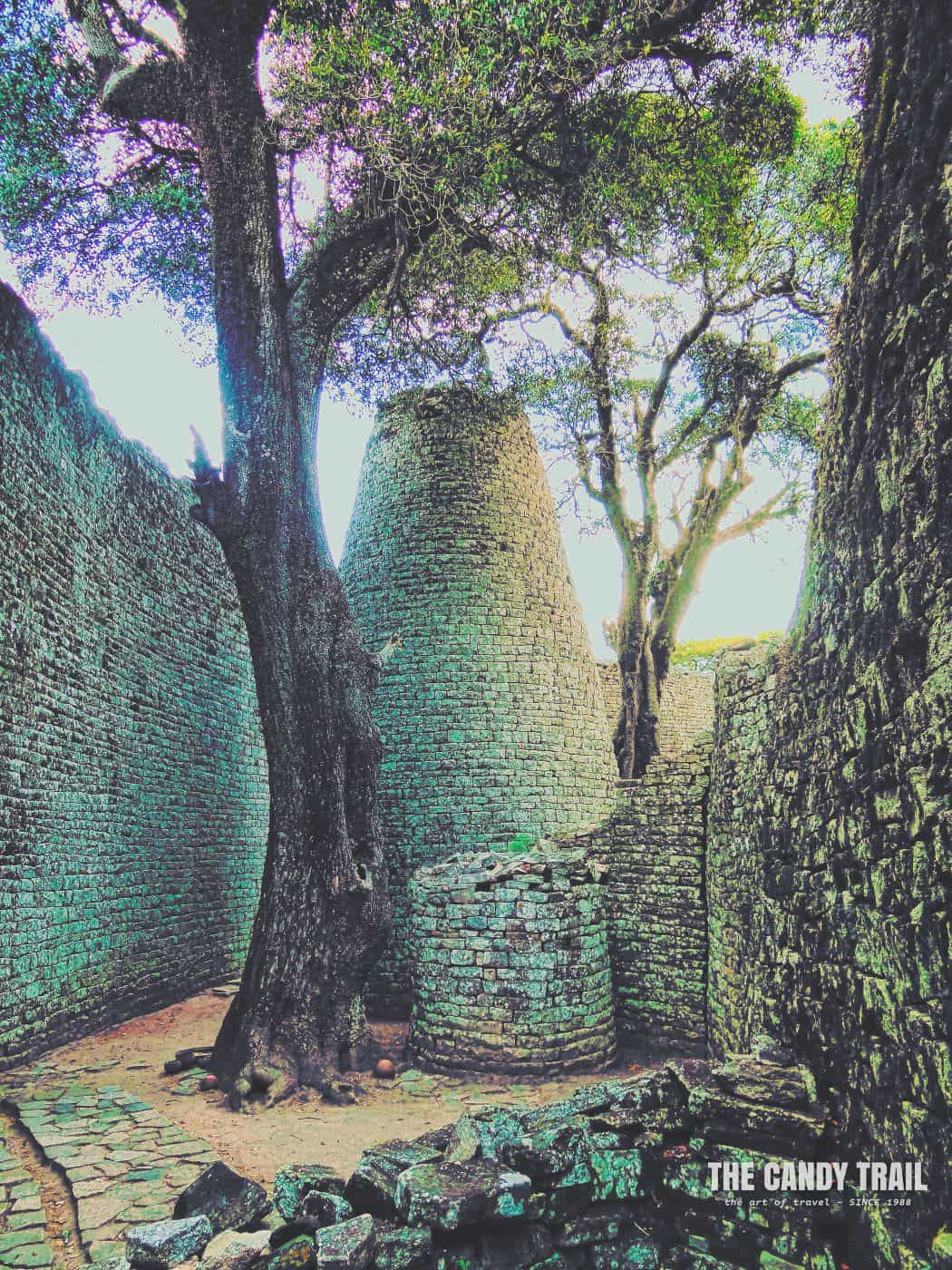 Stone Conical Tower Great Zimbabwe Ruins