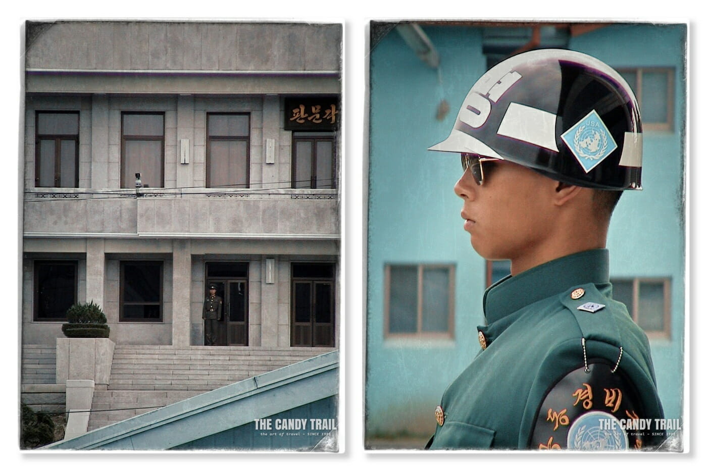 north and south korean guards at border on panmunjom dmz tour